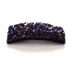 Purple Glitter SNAP Clip Bow for Baby Child Adult Holiday Spring Summer Adorable Photo Prop Darling Sparkly Clip image 1