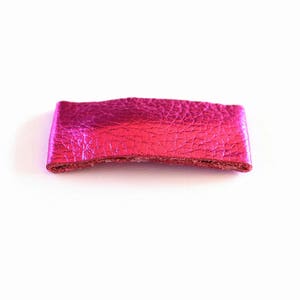 Hot Pink Metallic SNAP Clip Bow for Baby Child Adult Holiday Spring Summer Adorable Photo Prop Darling Sparkly Clip