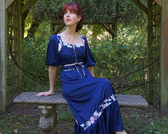 70s Romantic Prairie Maxi Dress