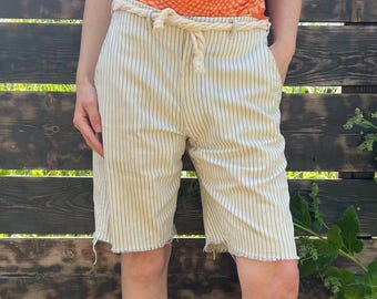 Distressed Big E Levi's Patched Cutoff Shorts