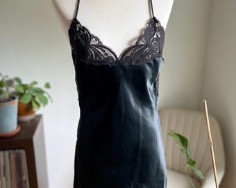 Rare Victoria’s Secret 80s Black Slip Negligée