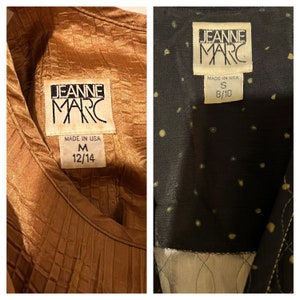 Jeanne Marc Patchwork Jacket & Gold Blouse Set image 9