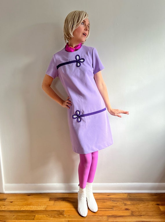 Purple Mod Shift Dress