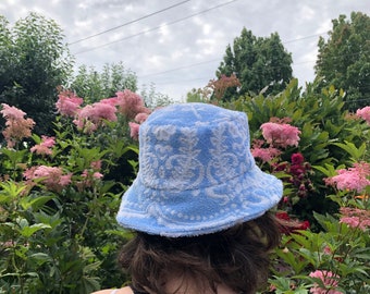 Handmade Terry Cloth Bucket Hat from Vintage Towel Set