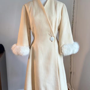 Lilli Ann 60s Wool Coat w/ Fur Cuffs