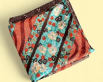 Vintage 70s Summer Silky Hair Scarf