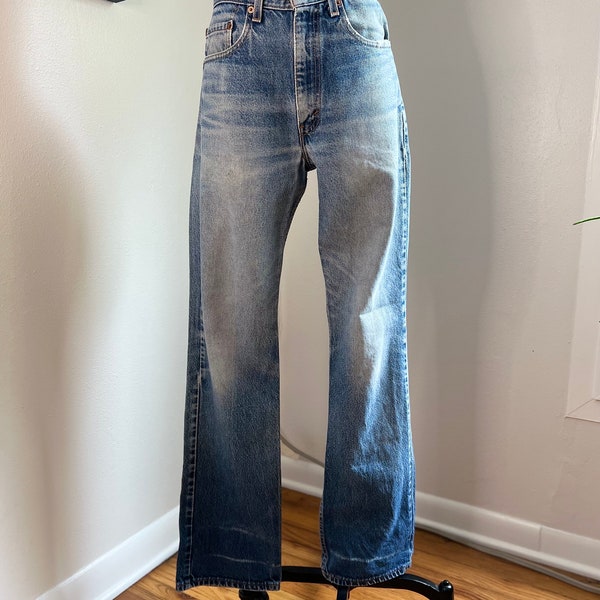 Levi’s Vintage Jeans, High Rise 517 Denim, Faded Broken-In High-Waisted Distressed 31x34