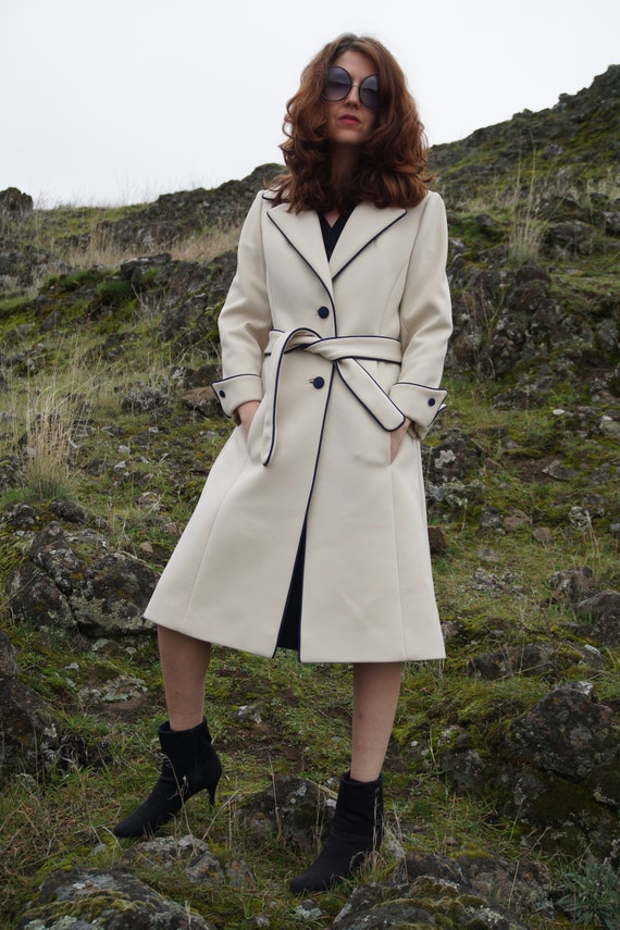 Lilli Ann Coat, Vintage 60s 70s Ivory Coat