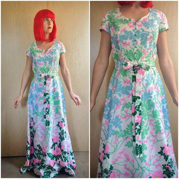 pastel floral maxi dress