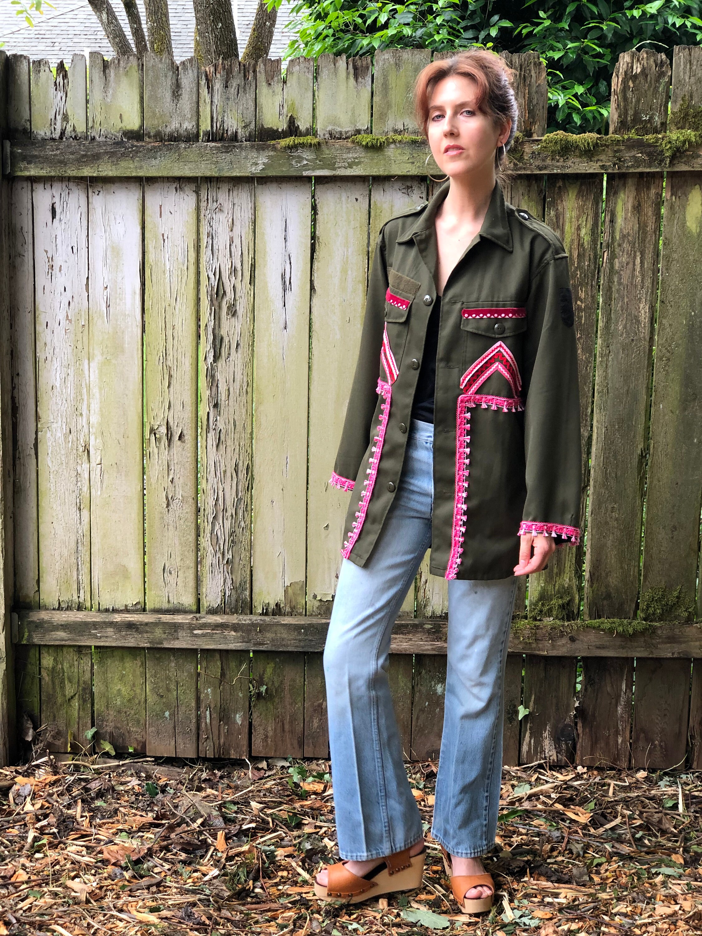 embellished army jacket