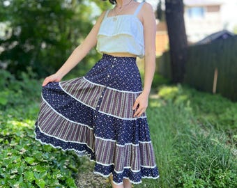 gunne sax ガニーサックス　小花柄　vintage skirt Vintage Gunne Sax Skirt // Jessica's Gunnies Button up