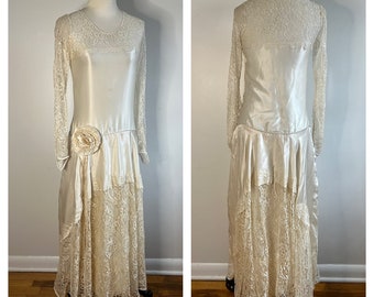 1920s Silk Wedding Dress