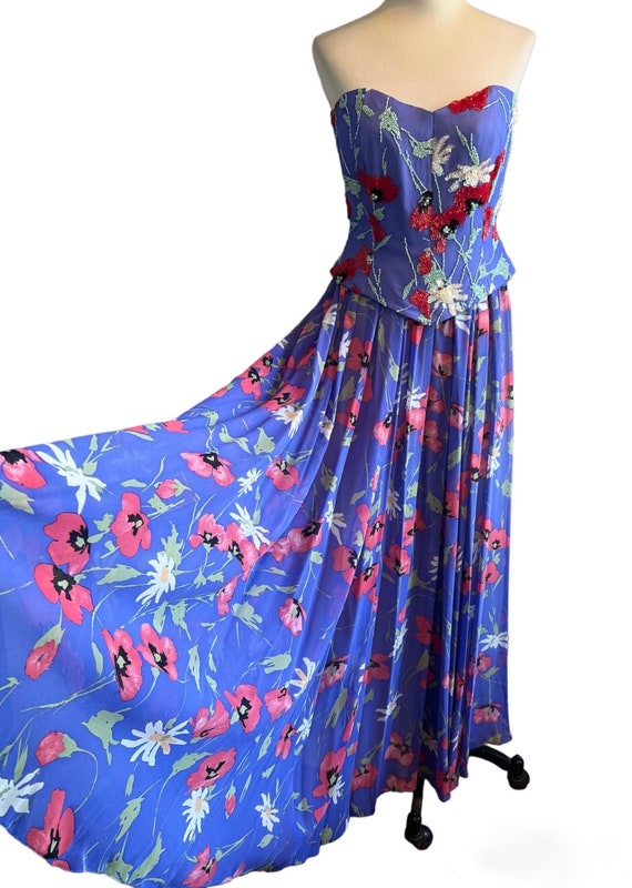90s Y2K Diane Freis Beaded Dress