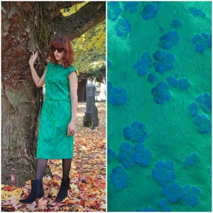 60s Emerald Green Brocade Matching Set XS