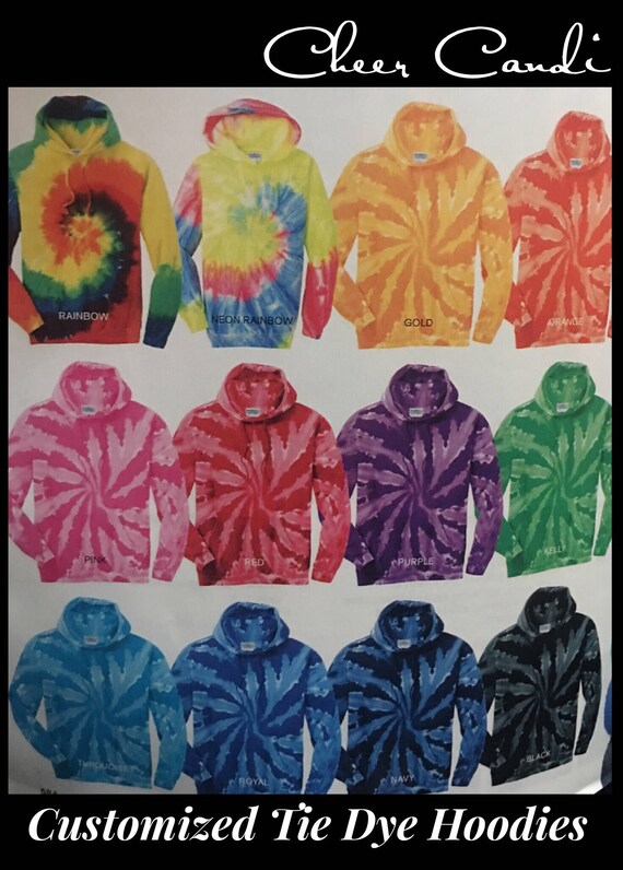 Customized tie dye hoodies hot sale
