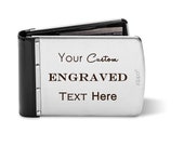 Custom Personalized 3D Laser Engraved Genuine Zippo Wallet Brushed Stainless Steel RFID Blocking Wallet - Christmas, Anniversaries, Bachelor