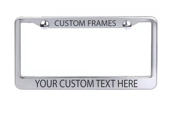 Custom License Plate Frame Laser Engraved Stainless Steel Custom License Plate Frame Laser