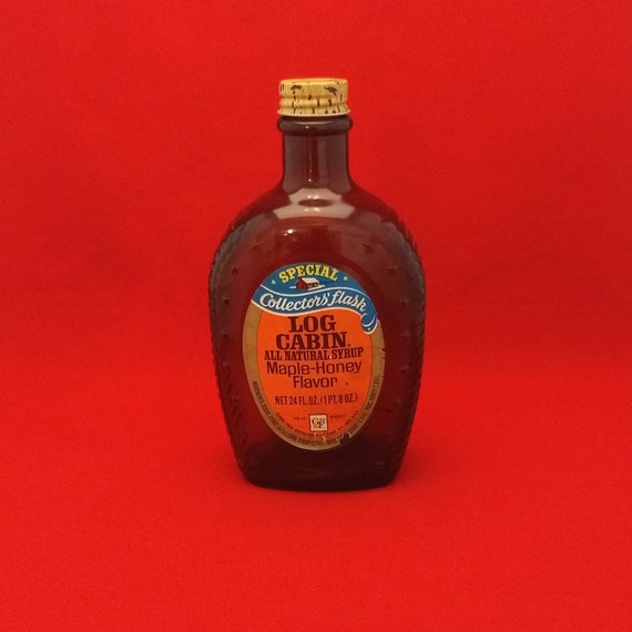 Vintage Log Cabin Mt Rushmore Maple Syrup Bottle Empty Etsy