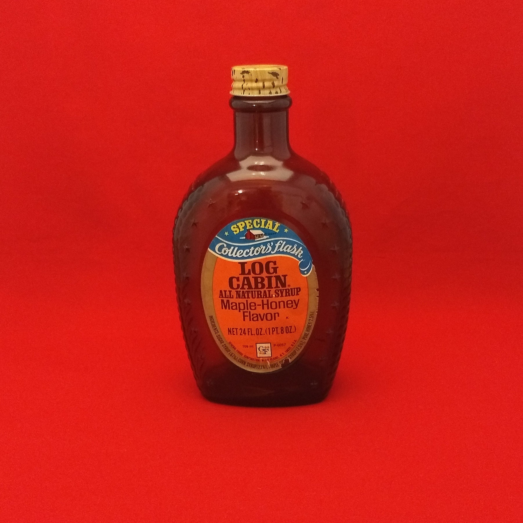 Vintage Log Cabin Mt Rushmore Maple Syrup Bottle Empty Etsy