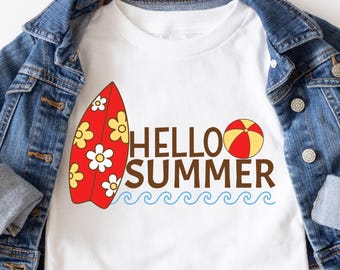 Boys Hello Summer Shirt PNG, Sweet Summertime Shirt PNG, Boys Summer Shirts PNG, Kids Surfer Shirt, Kids Summer Shirt Bundle png