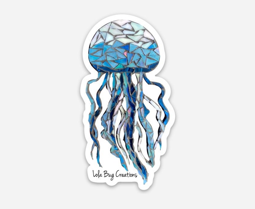 Jellyfish Vinyl Sticker Etsy