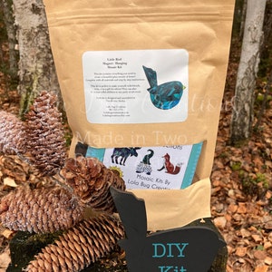 Little Teal Bird Magnet/ Hanging Glass Mosaic Kit - DIY-Do it yourself- Make it yourself