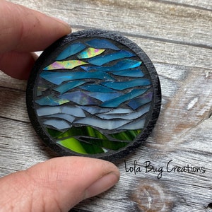 Nature Scene Mosaic Glass Magnet