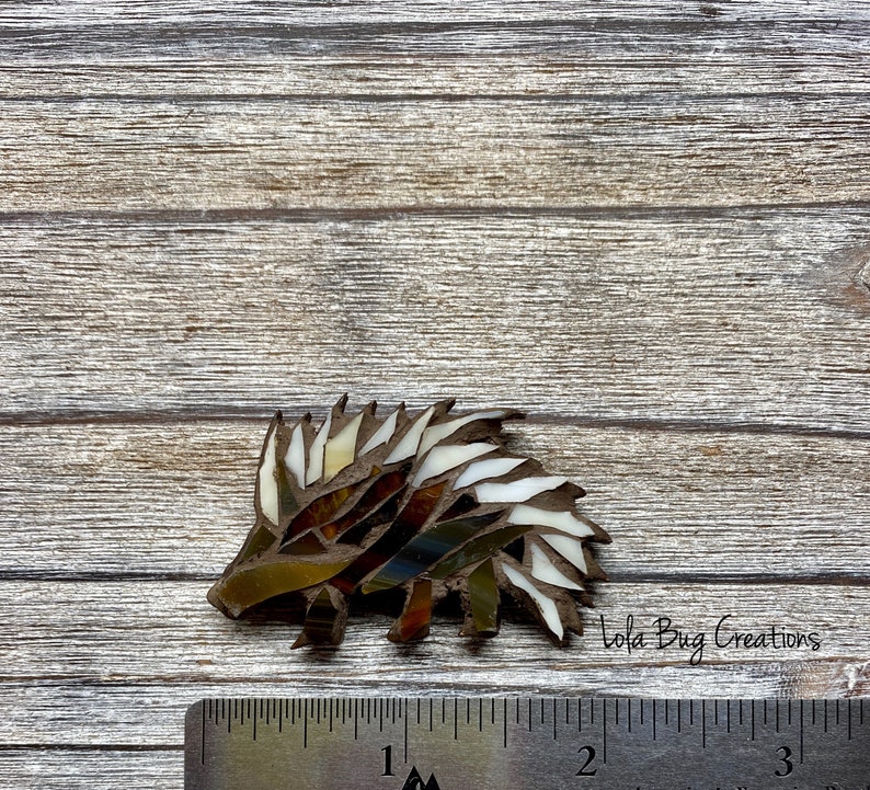 Mini Porcupine Glass Mosaic Magnet Bild 2