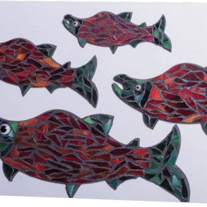 Salmon Mosaic Note Card