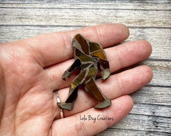 Mini Sasquatch Big Foot  -Glass Mosaic Magnet