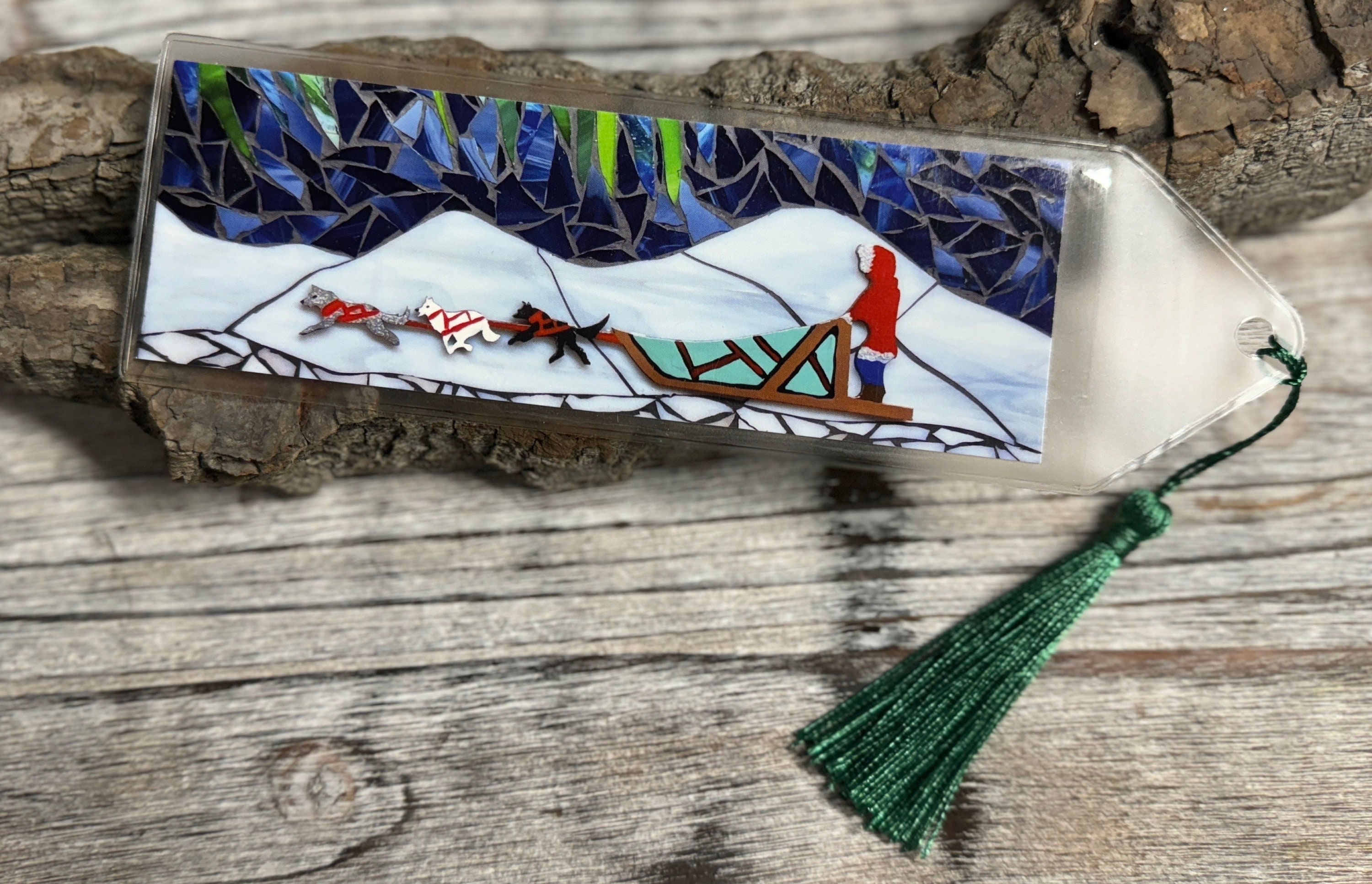 Alaskan Winter Dog Mushing Bookmark
