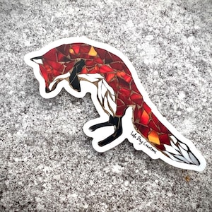 Jumping Fox Vinyl Sticker