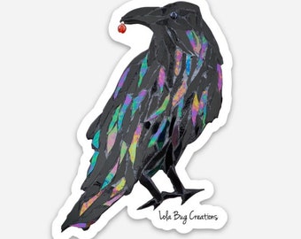 Studious Raven vinyl sticker