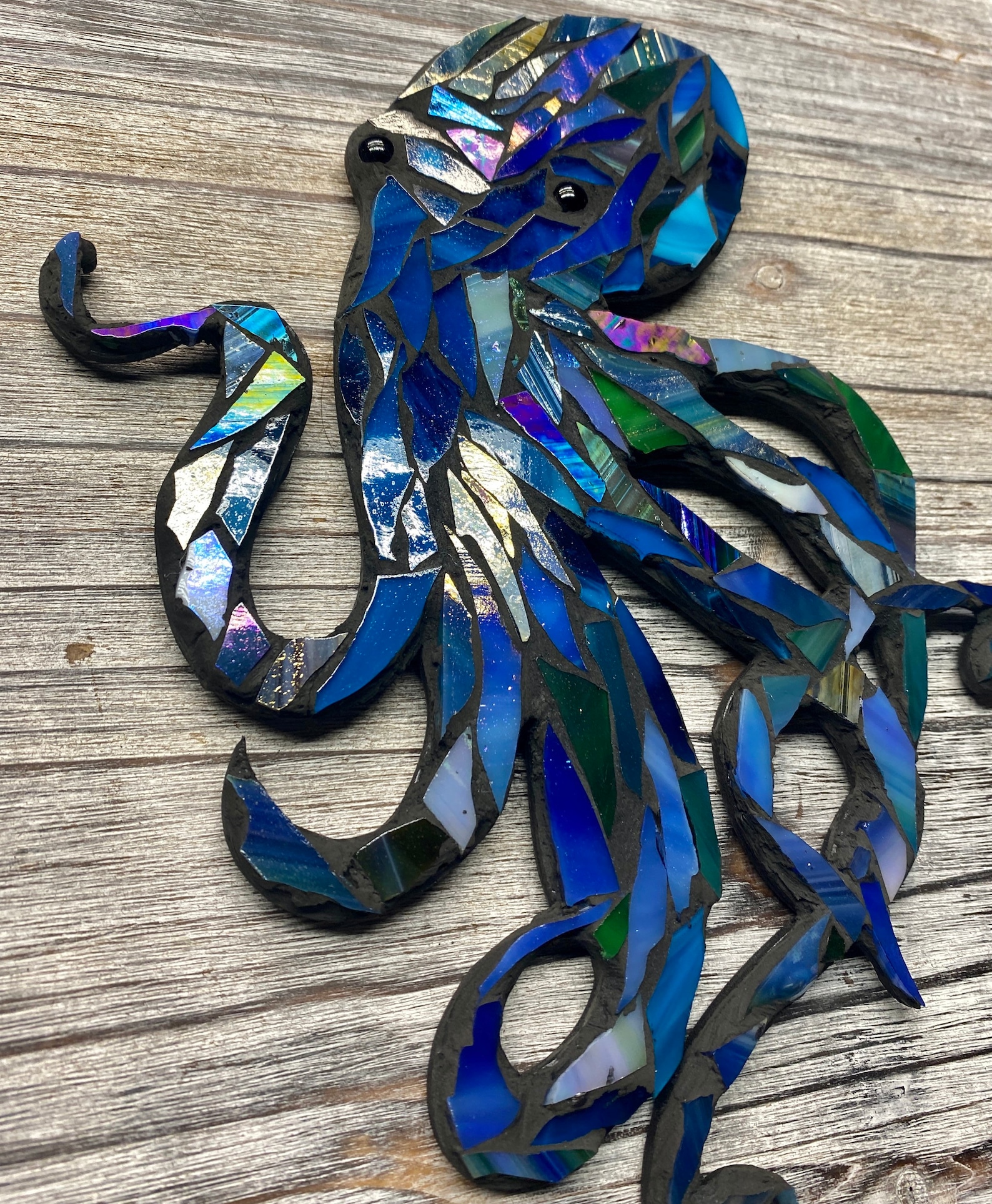 Octopus glass Mosaic Etsy