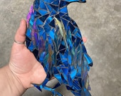 Aqua Northern Lights Raven glass Mosaic