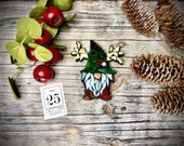 Gnome with Antlers   -Glass Mosaic Magnet