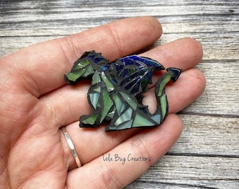 Mini Dragon -Glass Mosaic Magnet