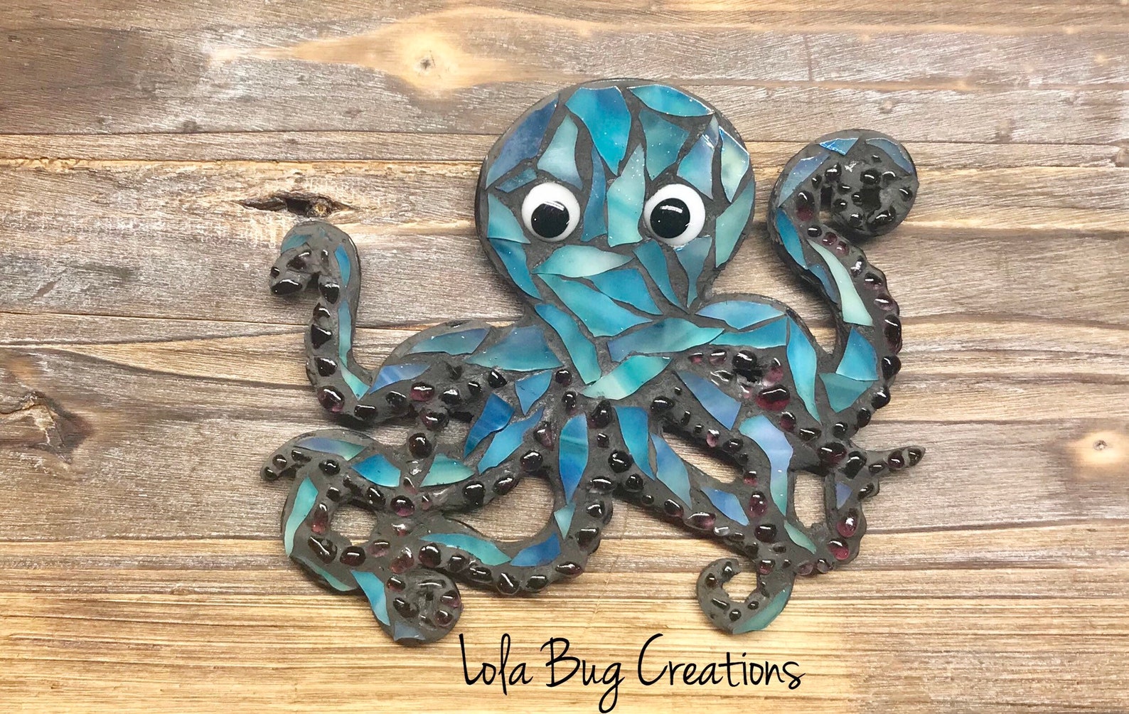 Octopus Glass Mosaic Etsy