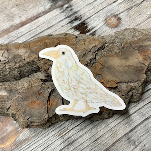 White Albino Raven vinyl sticker Clear