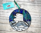 State of Alaska Northern Lights glass Mosaic