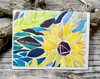 Sunflower Mosaic Note Card