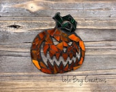 Pumpkin glass mosaic