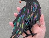 Studious Raven glass mosaic