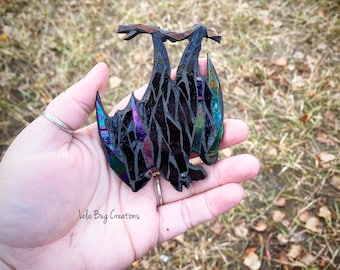 Upside down Bat Glass Mosaic