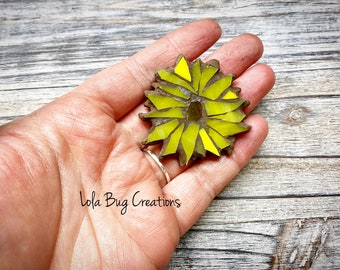 Mini Sunflower  -Glass Mosaic Magnet