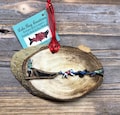 Painted Dog Mushing Birch Ornament