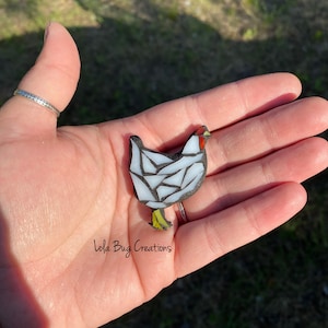 Mini Chicken  -Glass Mosaic Magnet