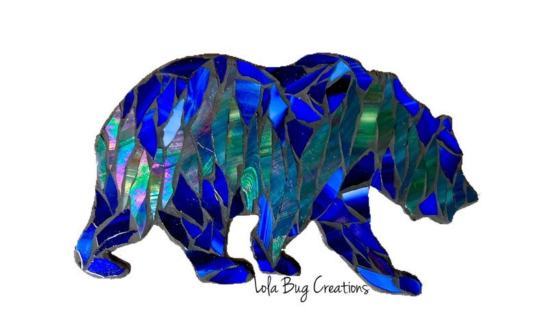 Northern Lights Bear Glass Mosaic Kit DIY image 3