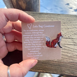 Fox Mosaic acrylic pin