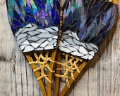 Glass Mosaic Snowshoes Northern Lights